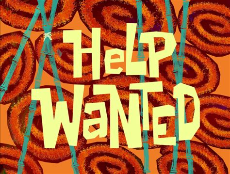 sponge bob square pants help wanted